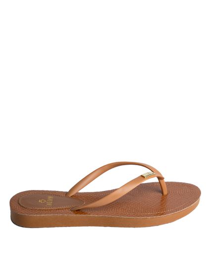 Chinelo de Dedo Caramelo Flop Palmilha Cobra - SAGIAN