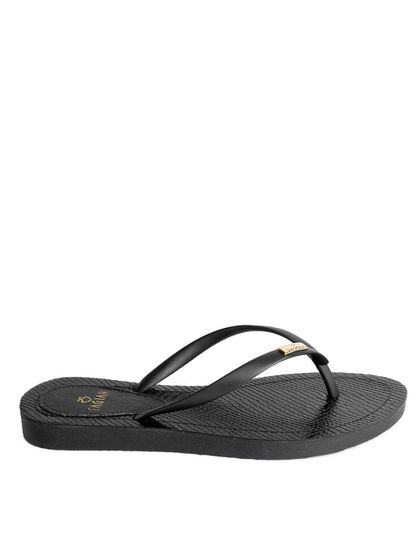 Chinelo de Dedo Preto Flop Palmilha Cobra - SAGIAN