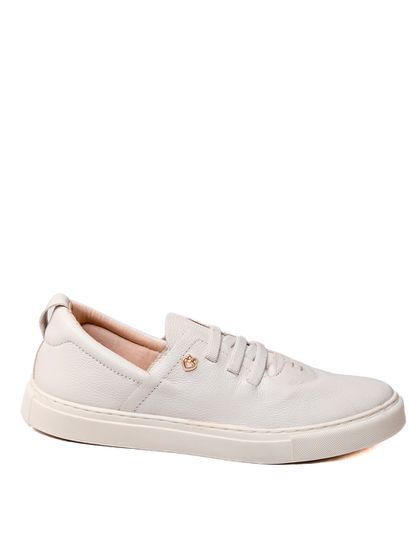 Tênis Feminino Off White Couro - SAGIAN