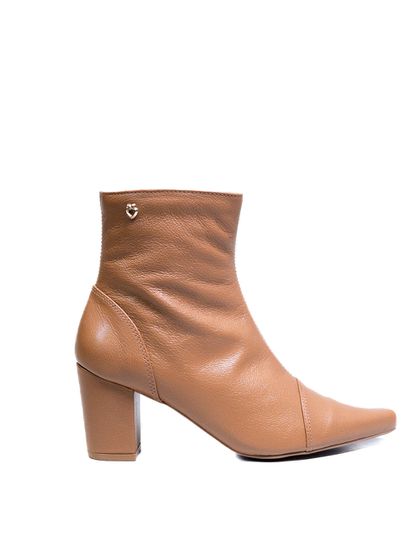 Bota Feminina Mel Couro Beatriz Cano Curto - SAGIAN