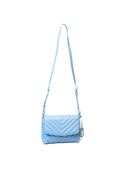 Bolsa Camila Azul Candy Couro Matelassê - SAGIAN