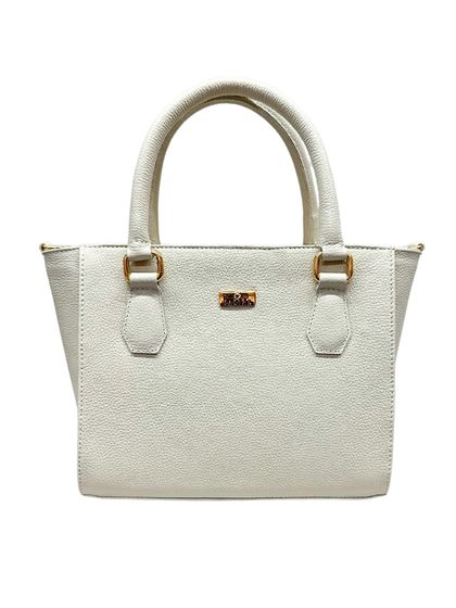 Bolsa Tote Off White Couro - SAGIAN