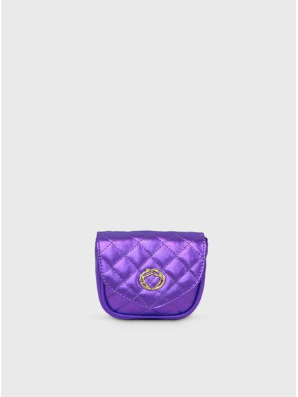 Bolsa Tiracolo Roxa Couro Bia Pequena - SAGIAN