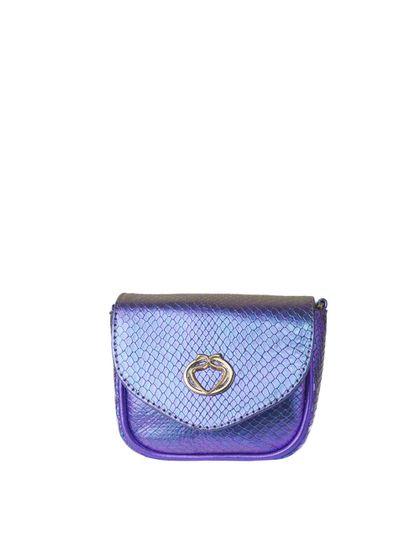 Mini Bag Tiracolo Roxo Holográfica Couro Bia Peque... - SAGIAN
