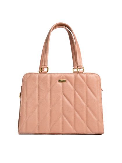 Bolsa Tiracolo Blush Couro Matelassê Alça Transver... - SAGIAN