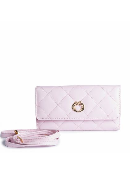 Bolsa Clutch 3 em 1 Rosa Candy Couro com Alça Tira... - SAGIAN
