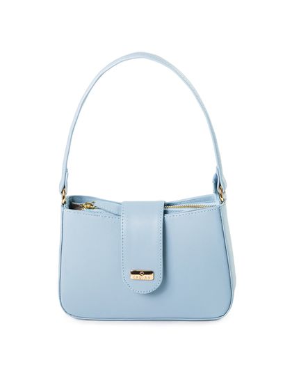 Bolsa Tiracolo Azul Candy em Couro Pequena Mari - SAGIAN