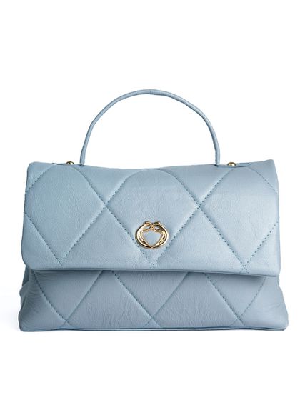 Bolsa Tote Azul Candy Couro Alça Transversal Remov... - SAGIAN