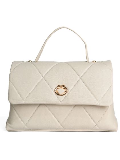 Bolsa Tote Off White Couro Alça Transversal Removí... - SAGIAN