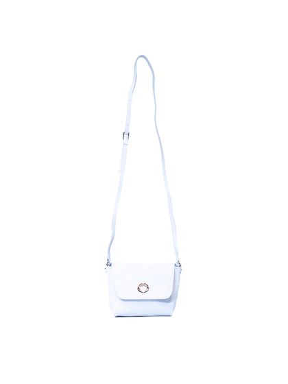Bolsa Tiracolo Branca Em Couro Pequena Alice - SAGIAN