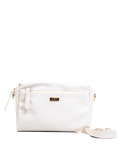 Bolsa Tiracolo Off White Couro - SAGIAN