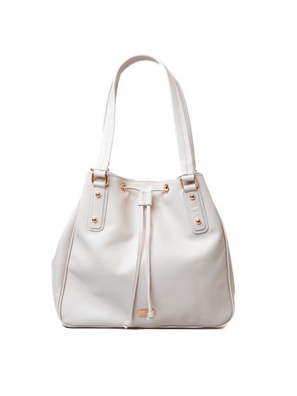 Bolsa Tote Off White Couro - SAGIAN