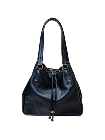 Bolsa Tote Preta Couro - SAGIAN