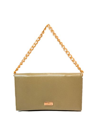 Bolsa Tiracolo Verde Couro Pequena - SAGIAN