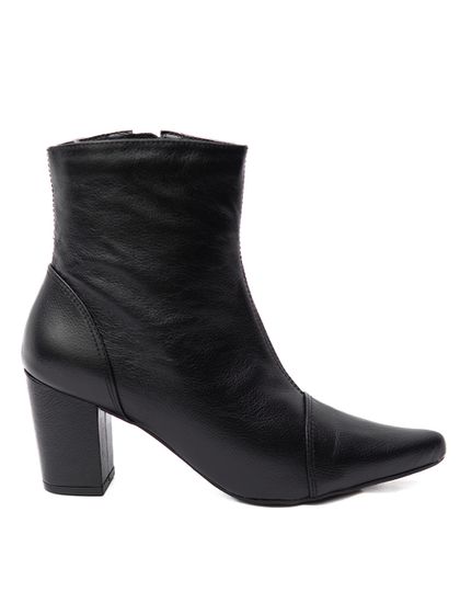 Bota Feminina Preta Couro Beatriz Cano Curto - SAGIAN