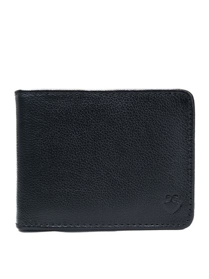 Carteira Masculina Preta em Couro - SAGIAN