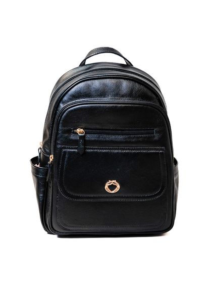 Mochila Feminina Preta Couro - SAGIAN