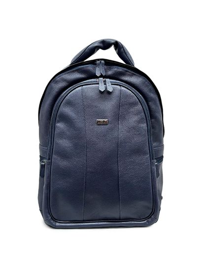 Mochila Masculina Azul Marinho Couro - SAGIAN