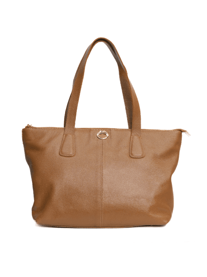 Bolsa Shopping Caramelo Couro Grande - SAGIAN