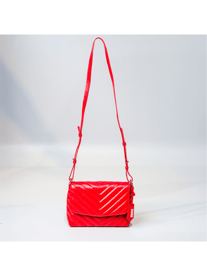 Bolsa Camila Vermelha Couro Matelassê - SAGIAN