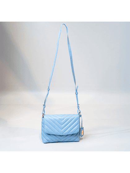 Bolsa Camila Azul Candy Couro Matelassê - SAGIAN