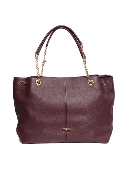 Bolsa Vinho Shopping Grande Couro - SAGIAN