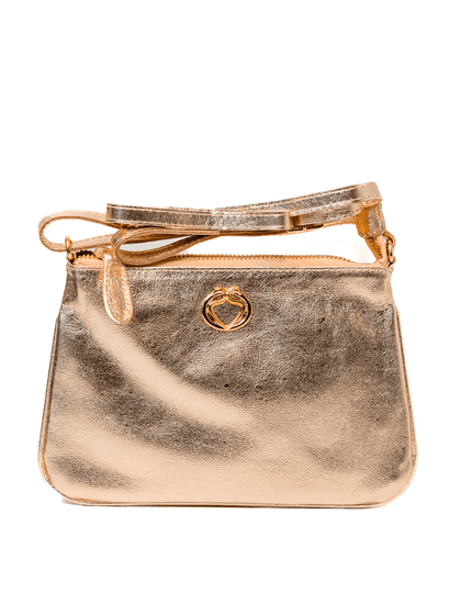 Bolsa Tiracolo Dourada Couro - SAGIAN