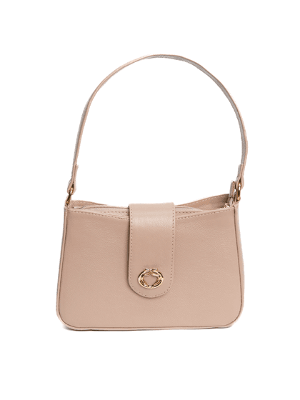 Bolsa Tiracolo Bege em Couro Pequena Mari - SAGIAN