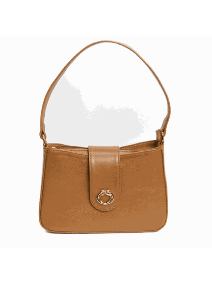 Bolsa Tiracolo Caramelo em Couro Pequena Mari - SAGIAN
