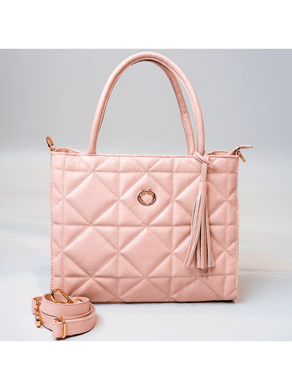 Bolsa Tote Bege Couro Metalassê - SAGIAN