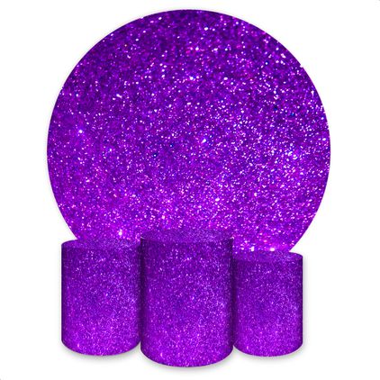 Capa Painel + Trio Capas Cilindros Sublimados Tema Glitter 3126