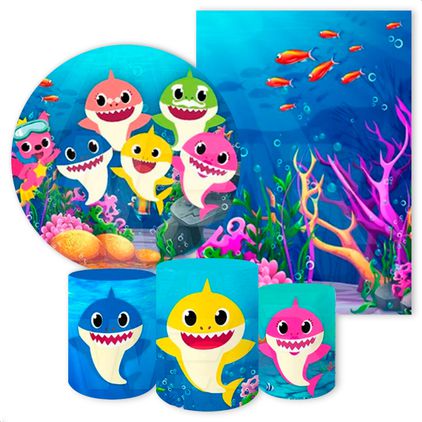 Kit 5 Peças Tema Baby Shark 232