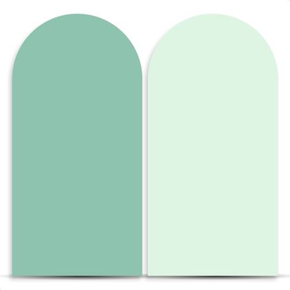 Capa Painel Romano Sublimado Tema Liso 5 Verde água escuro/Verde água claro