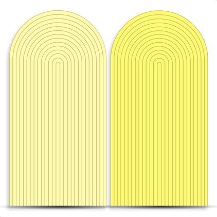 Capa Painel Romano Sublimado Tema Ripado Cor Amarelo/Amarelo 52