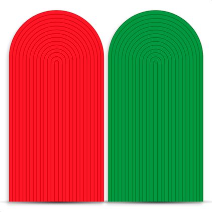 Capa Painel Romano Sublimado Tema Ripado Cor Vermelho/verde 54