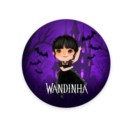 Capa Painel Redondo Tema Wandinha 7095