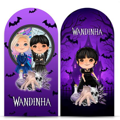  Painel Romano Tema Wandinha 7095