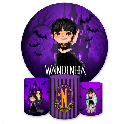 Kit 4 Capas Tema Wandinha 7095