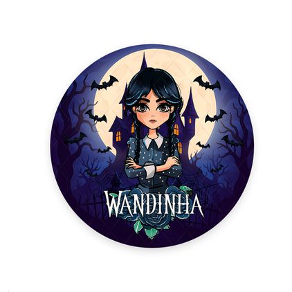 Painel Redondo Tema Wandinha 7096