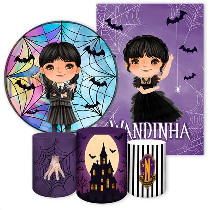 Kit 5 Peças Tema Wandinha 7097