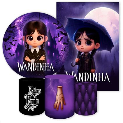Kit 5 Peças Tema Wandinha 7099