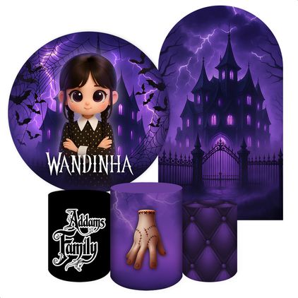 Kit 4 Capas + Romano Tema Wandinha 7099