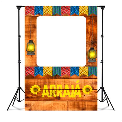 Capa Painel Interativo Para Fotos Vazado Tema Festa Junina 50