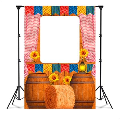 Capa Painel Interativo Para Fotos Vazado Tema Festa Junina 52