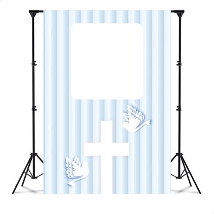 Capa Painel Interativo Para Fotos Vazado Tema Batizado /batismo 2239
