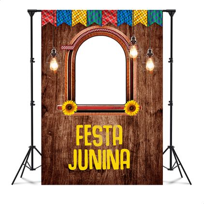 Capa Painel Interativo Para Fotos Vazado Tema Festa Junina 65
