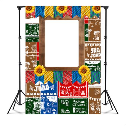 Capa Painel Interativo Para Fotos Vazado Tema Festa Junina 71
