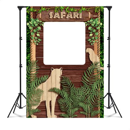 Capa Painel Interativo Para Fotos Vazado Tema Safari 87