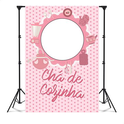 Capa Painel Interativo Para Fotos Vazado Tema Chá de Cozinha 96