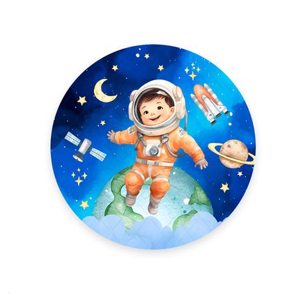 Painel Redondo Tema Astronauta 7135